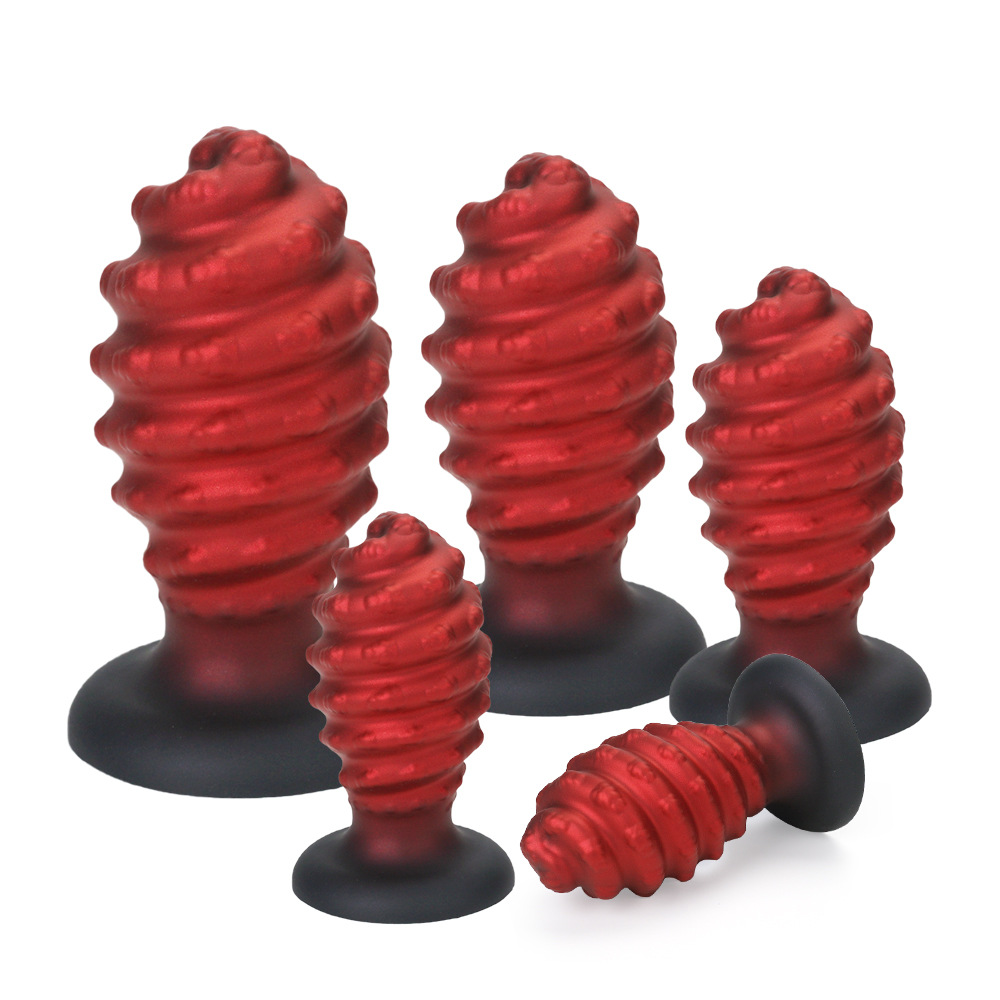 Spiral Silicone Dildo Anal Plug
