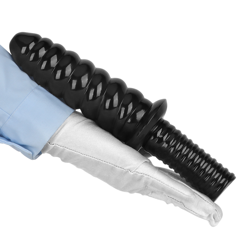 (image for) Long Anal Beads Dildo Screw Handle
