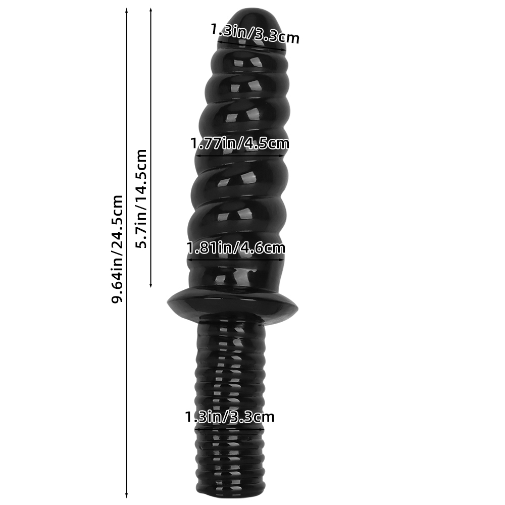 (image for) Long Anal Beads Dildo Screw Handle