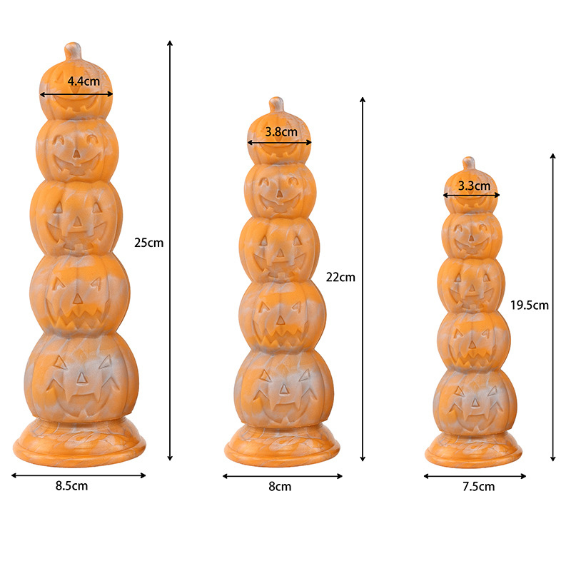 (image for) Halloween Pumpkin Stack Anal Beads