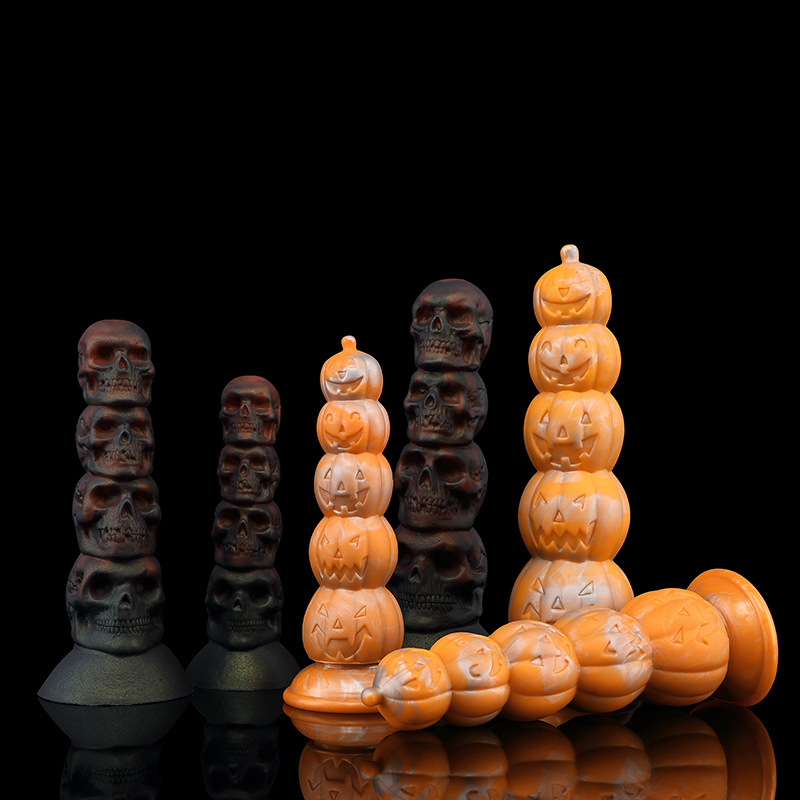 (image for) Halloween Pumpkin Stack Anal Beads