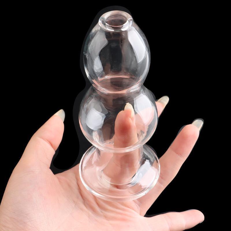 (image for) Crystal Calabash Shape Hollow Anal Plug