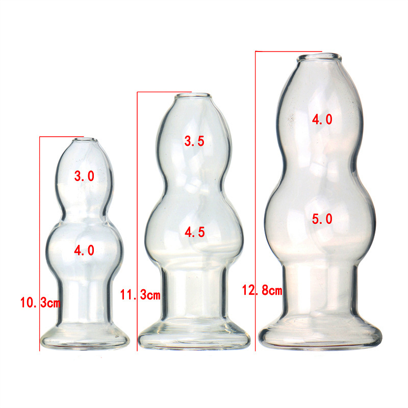 (image for) Crystal Calabash Shape Hollow Anal Plug