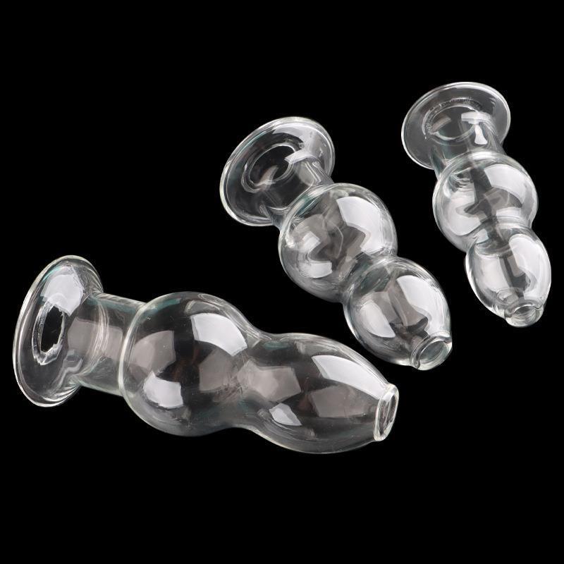(image for) Crystal Calabash Shape Hollow Anal Plug