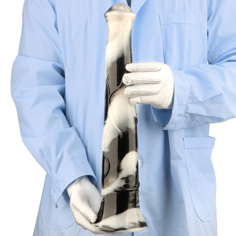 (image for) Black and White Silicone Horse Dildo 01
