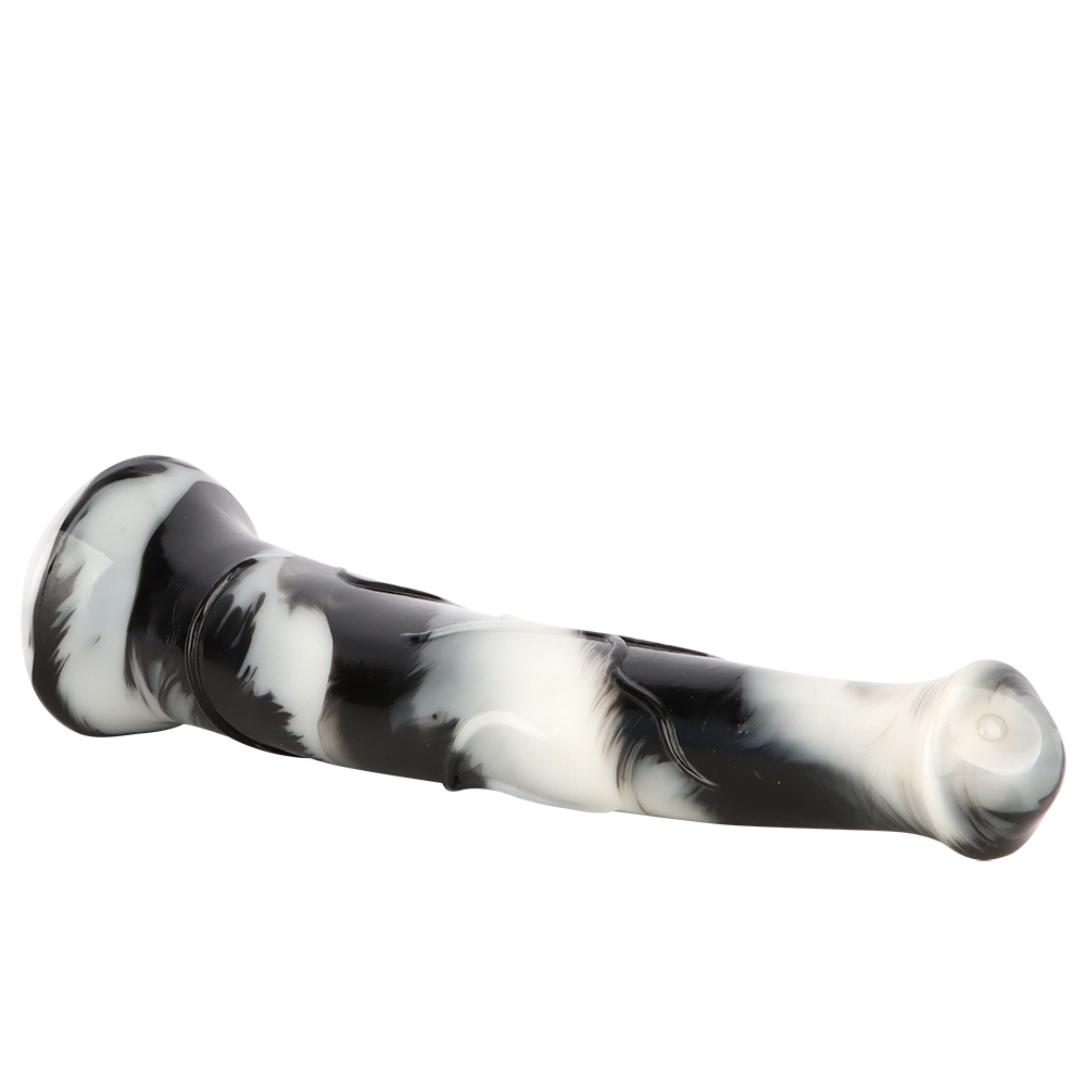 (image for) Black and White Silicone Horse Dildo 01