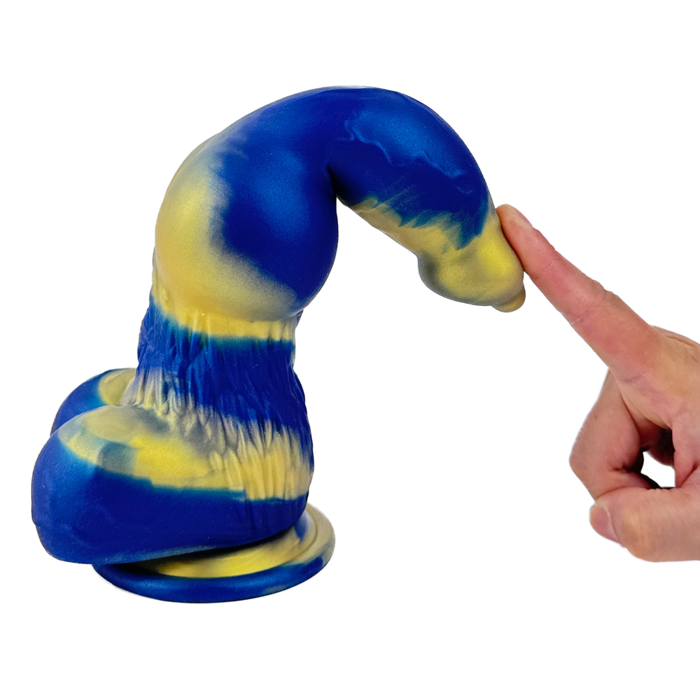 (image for) Dog Realistic Multicolor Dildo with Knot