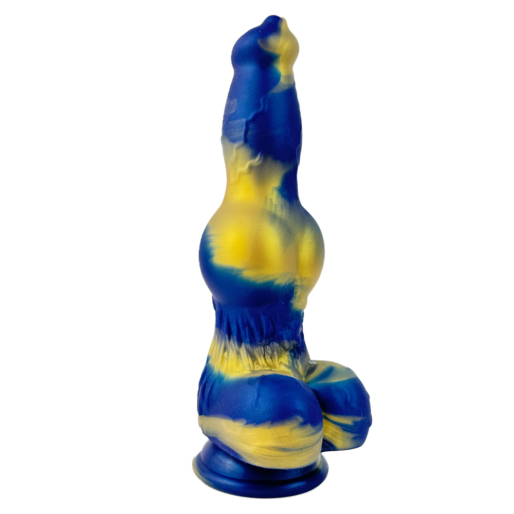 (image for) Dog Realistic Multicolor Dildo with Knot