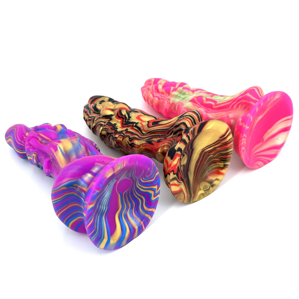 (image for) Unicorn Mixed Color Lifelike Silicone Dildo