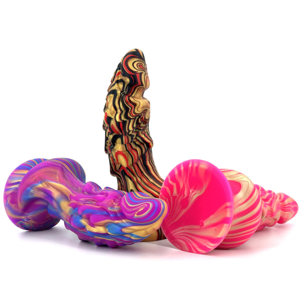 (image for) Unicorn Mixed Color Lifelike Silicone Dildo