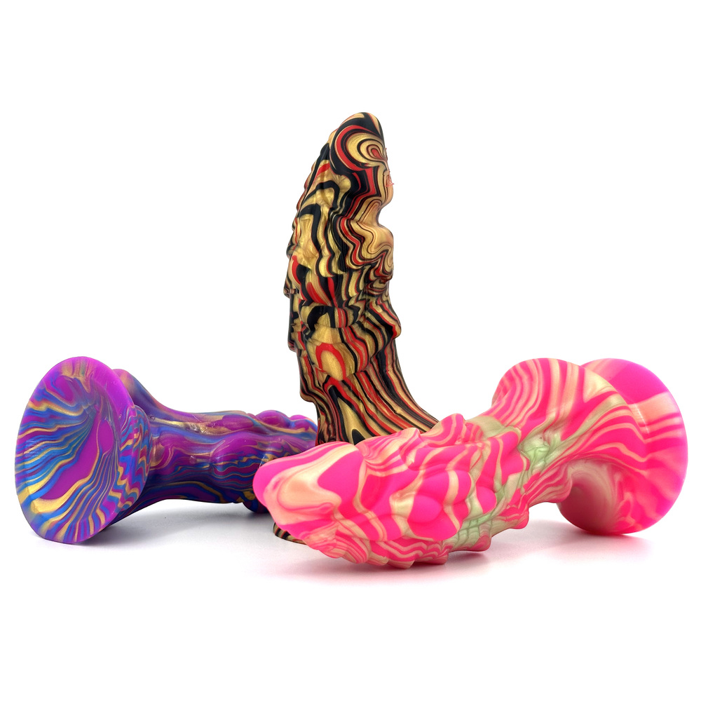 (image for) Unicorn Mixed Color Lifelike Silicone Dildo
