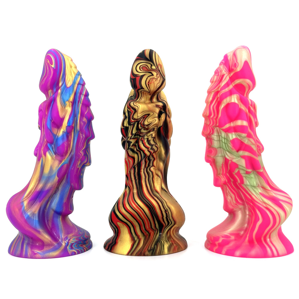 (image for) Unicorn Mixed Color Lifelike Silicone Dildo