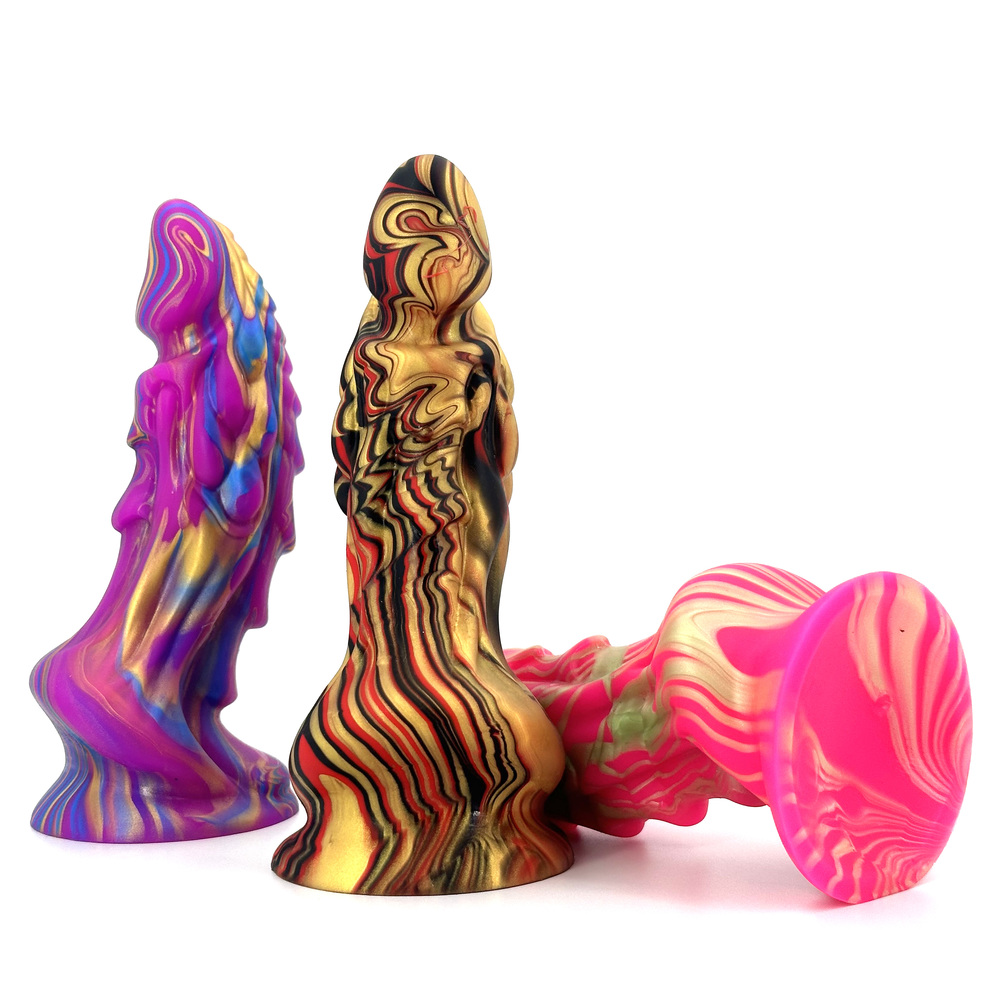 (image for) Unicorn Mixed Color Lifelike Silicone Dildo