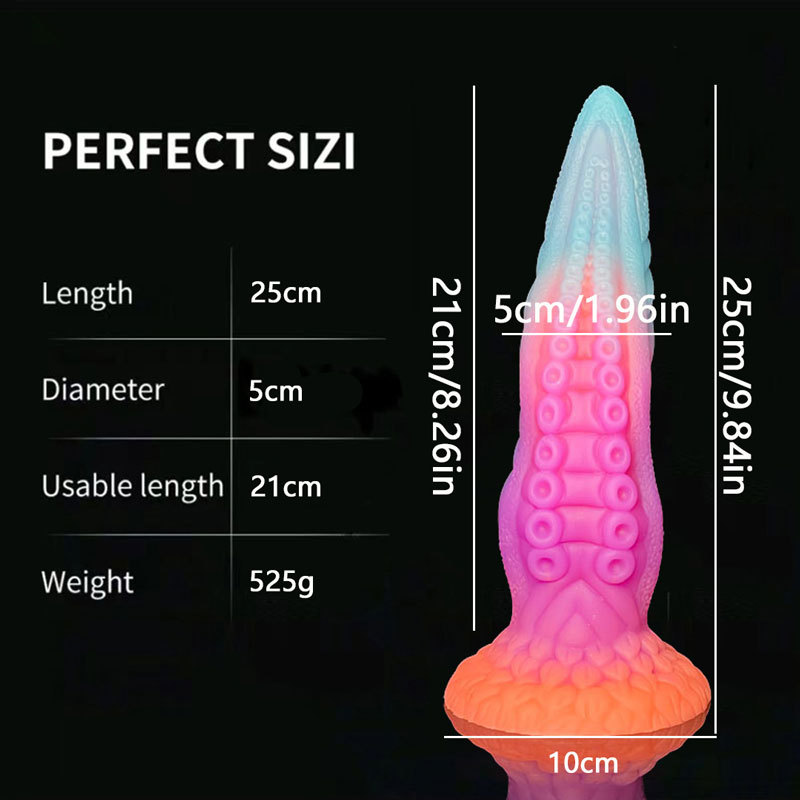 (image for) Luminous Silicone Octopus Tentacle Fantasy Soft Dildo