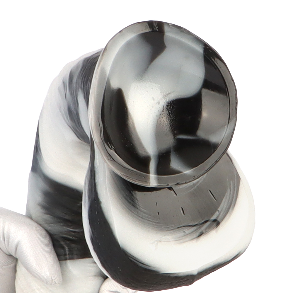 (image for) Black and White PVC Realistic Dildo 02