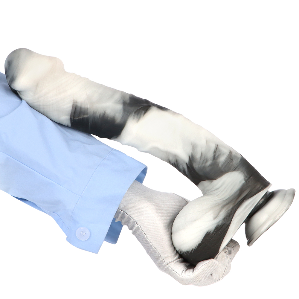 (image for) Black and White PVC Realistic Dildo 02