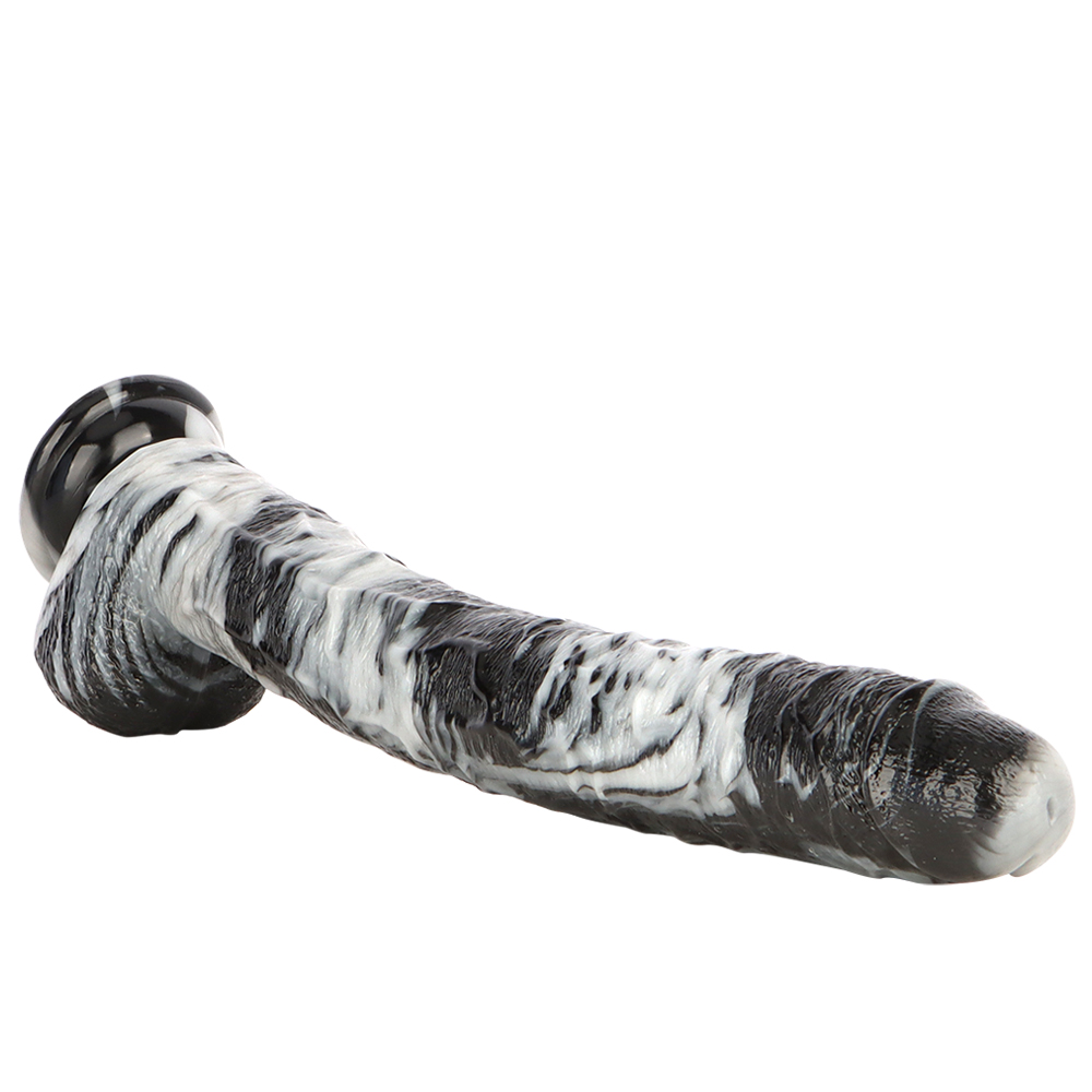 (image for) Black and White PVC Realistic Dildo 03