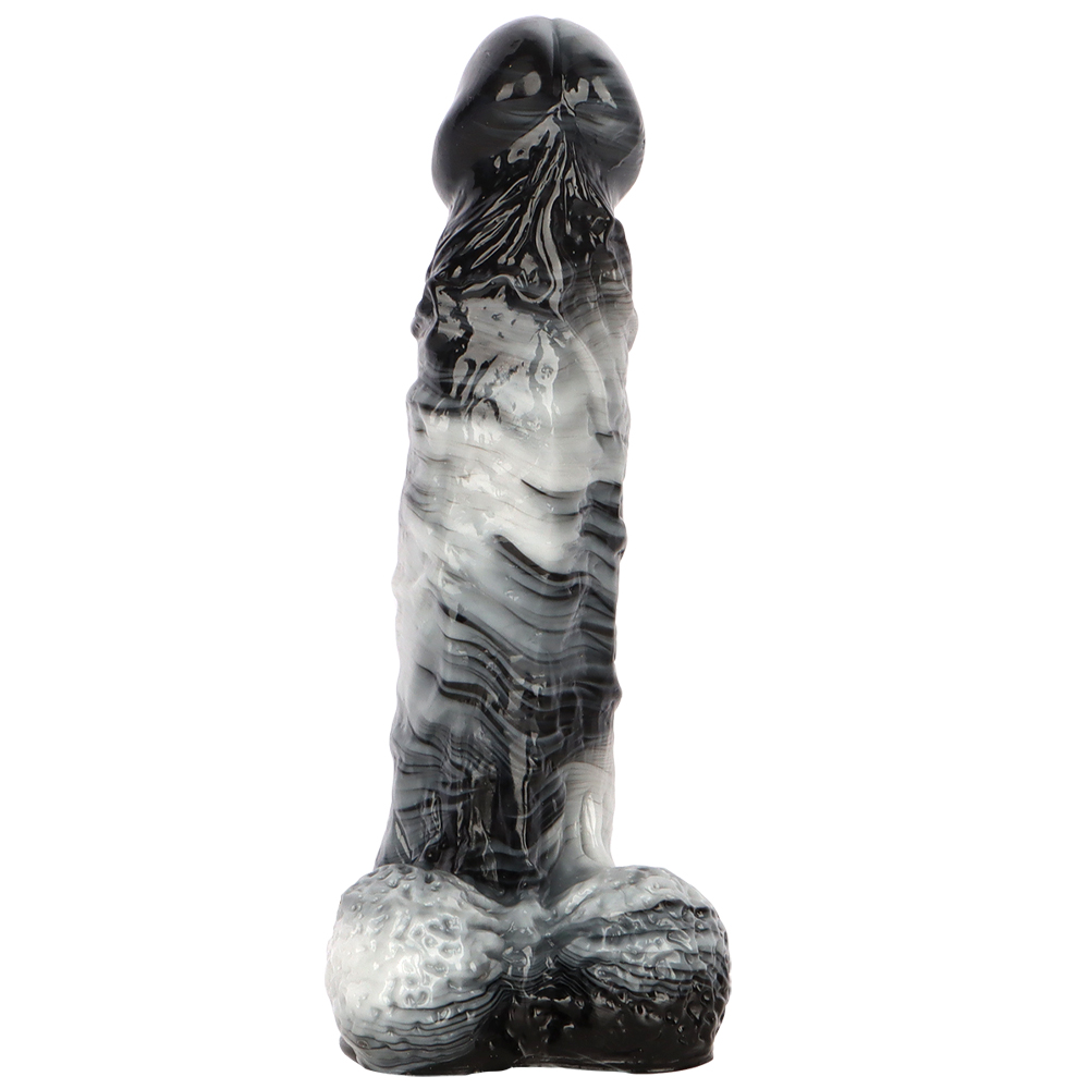 (image for) Black and White PVC Realistic Dildo 04