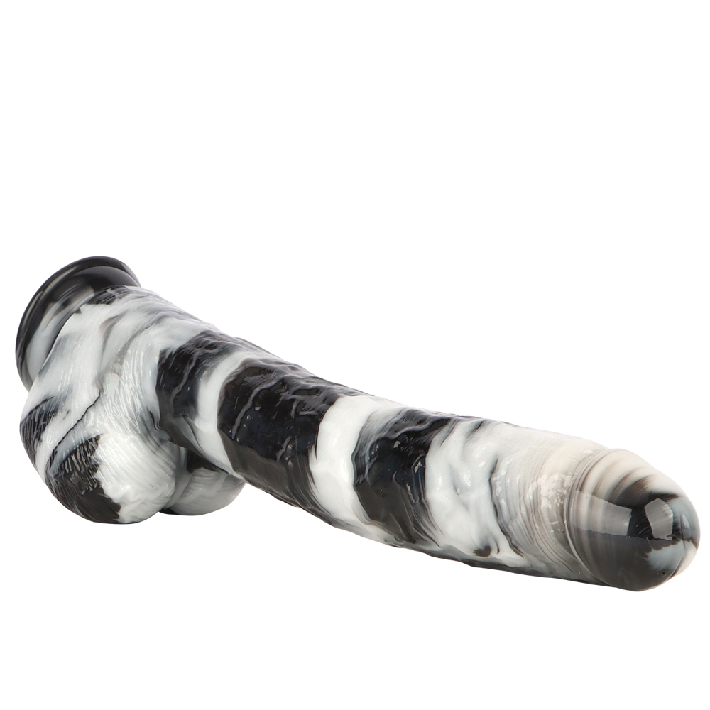(image for) Black and White PVC Realistic Dildo 05