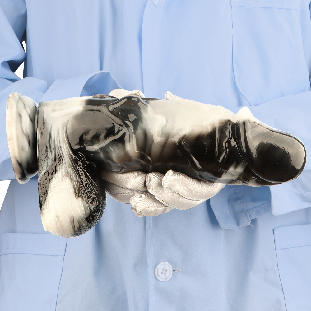 (image for) Black and White PVC Realistic Dildo 06