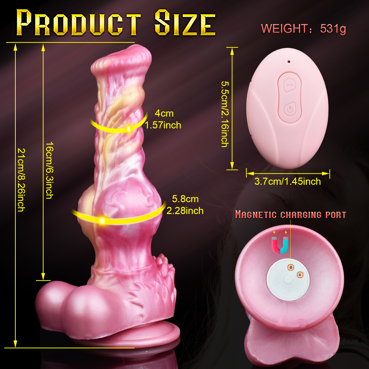 (image for) Wolf King Realistic Vibration Cock