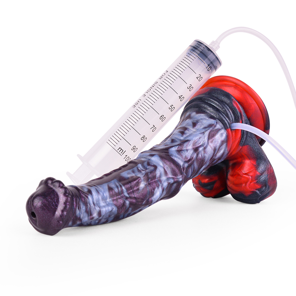 (image for) Squirting Alien Beast Night Elf 9.7" Dildo - C