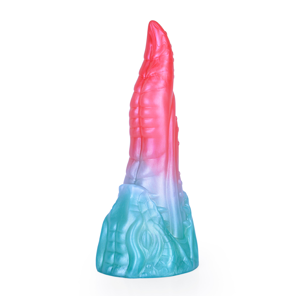 (image for) Alien Beast Cyan Rainbow 8.2" Dildo - D