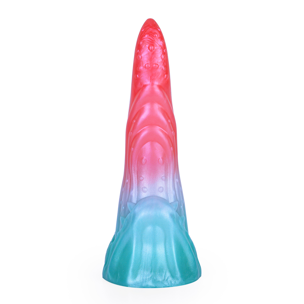 (image for) Alien Beast Cyan Rainbow 8.2" Dildo - D