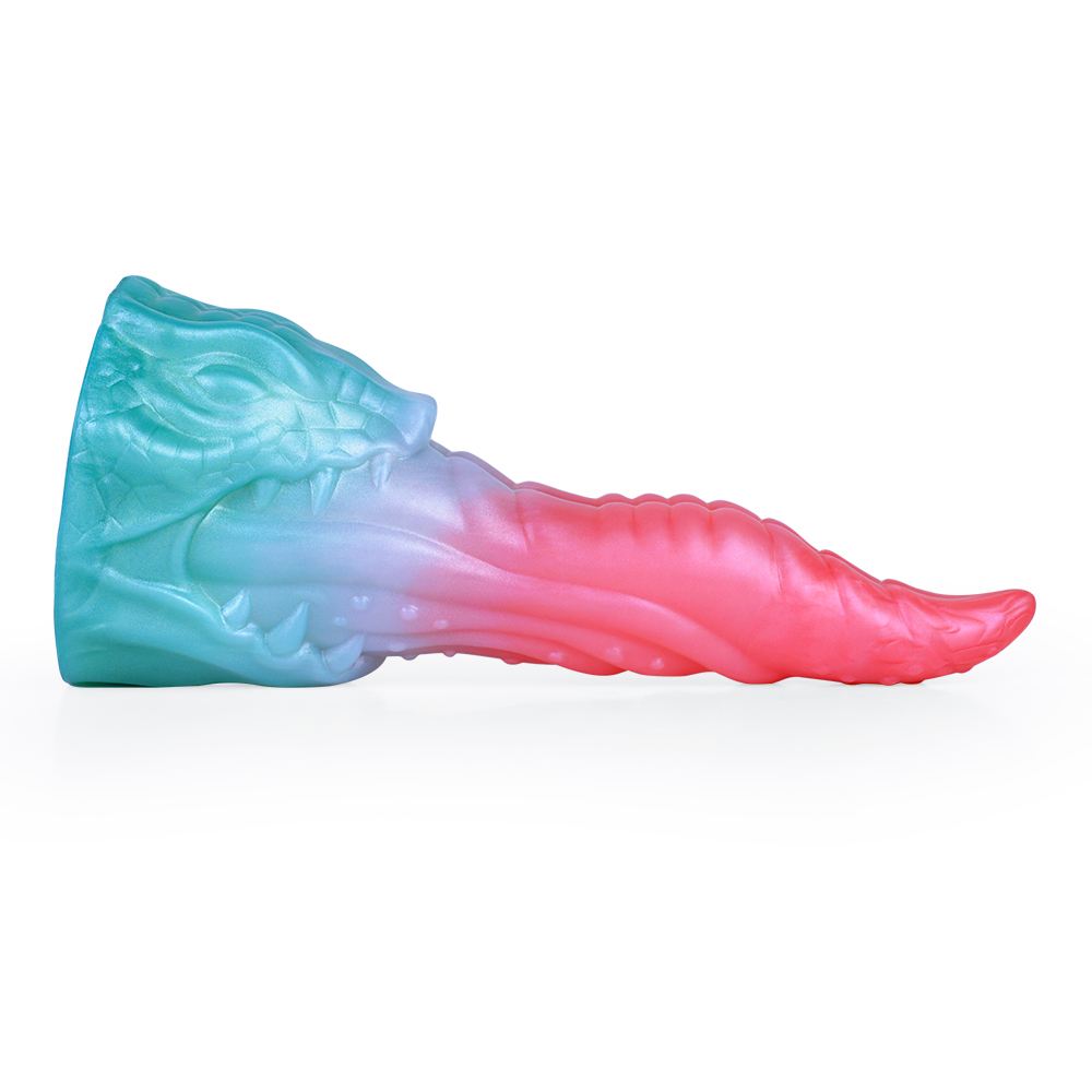 (image for) Alien Beast Cyan Rainbow 8.2" Dildo - D