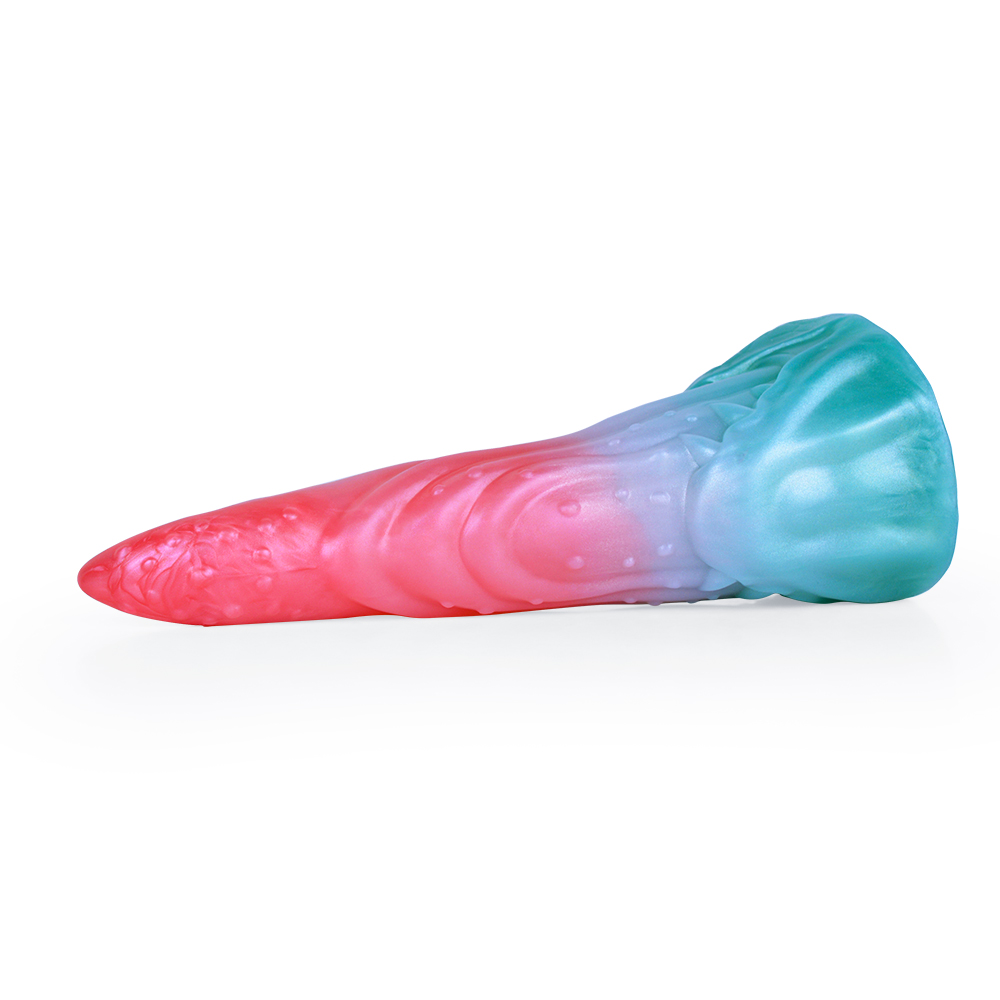 (image for) Alien Beast Cyan Rainbow 8.2" Dildo - D