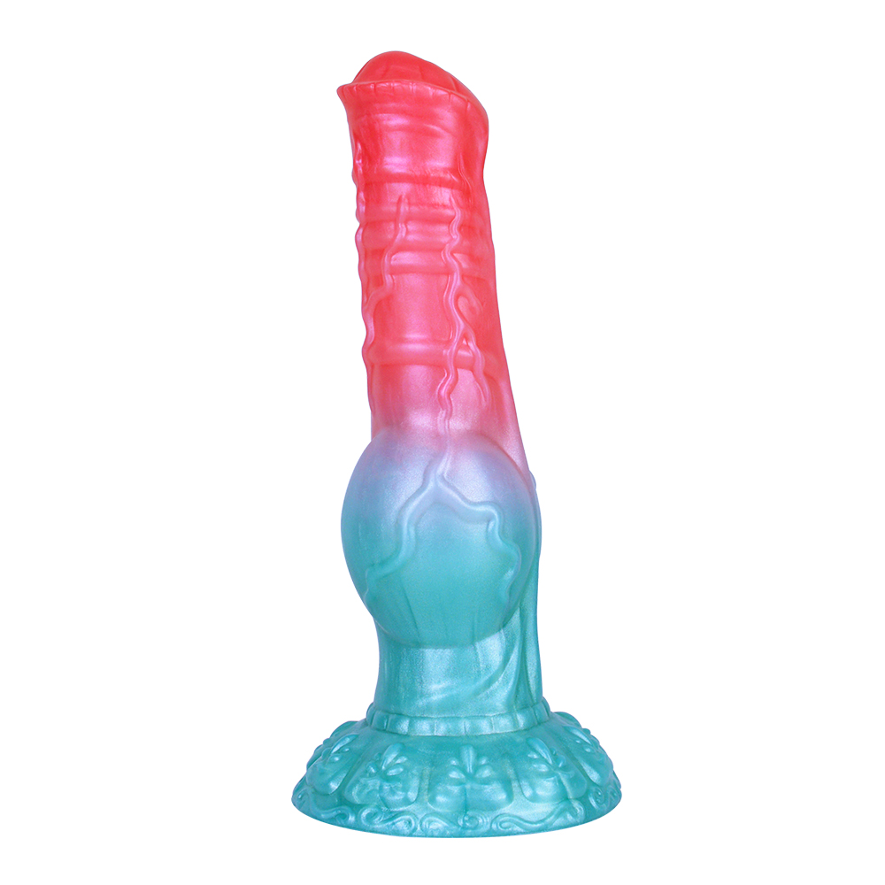 (image for) Alien Beast Cyan Rainbow 8.5" Dildo - F