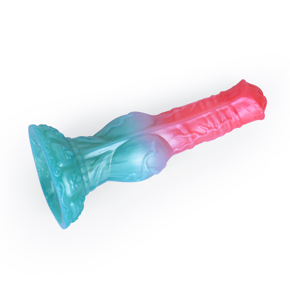 (image for) Alien Beast Cyan Rainbow 8.5" Dildo - F