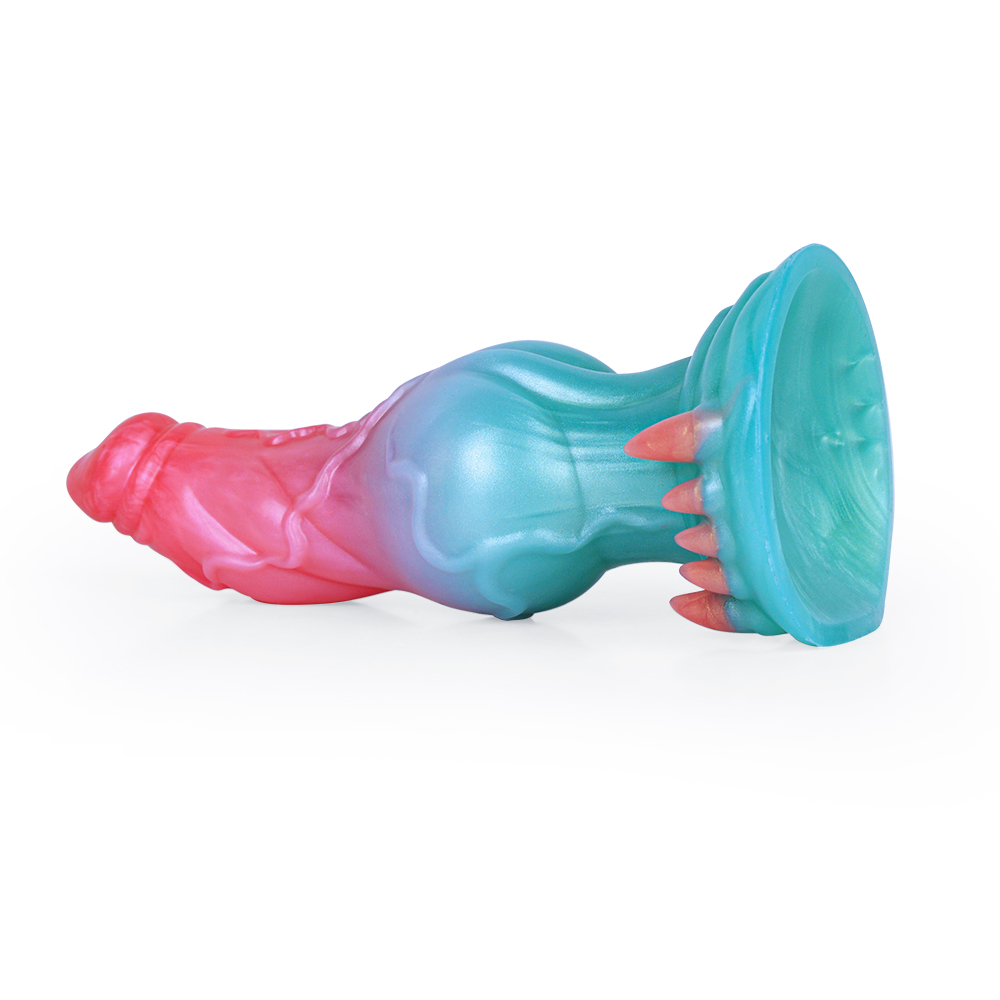 (image for) Alien Beast Cyan Rainbow 7.3" Dildo - G