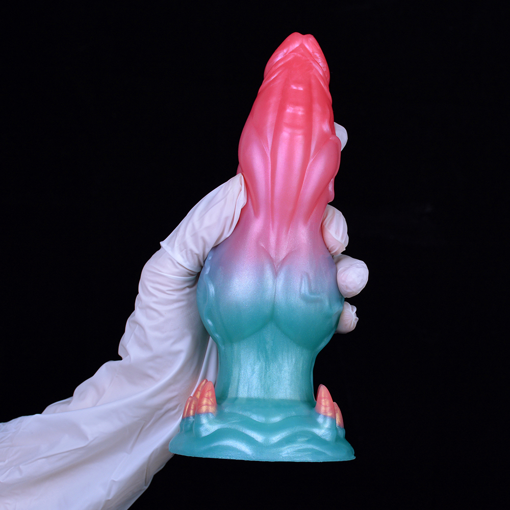 (image for) Alien Beast Cyan Rainbow 7.3" Dildo - G