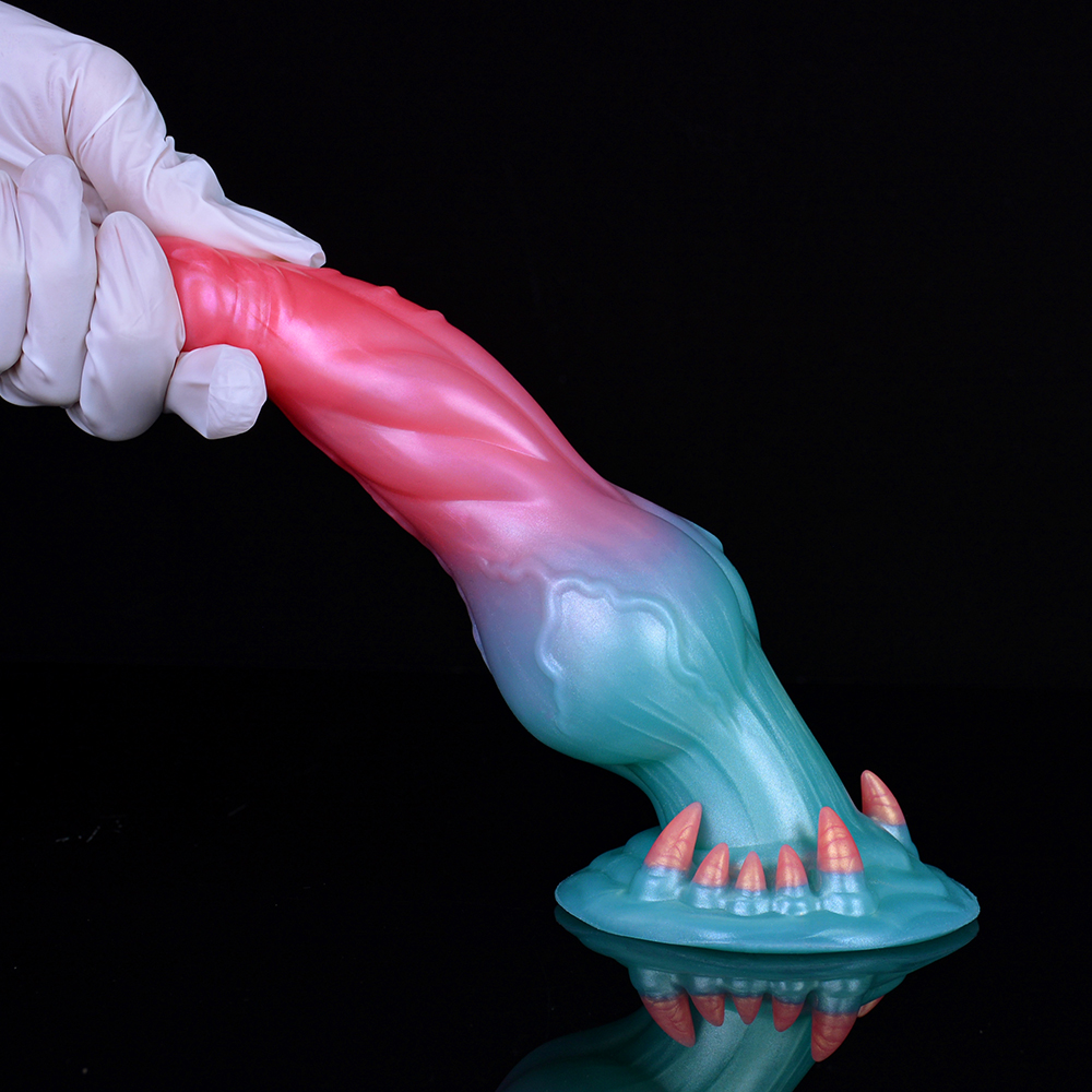 (image for) Alien Beast Cyan Rainbow 7.3" Dildo - G
