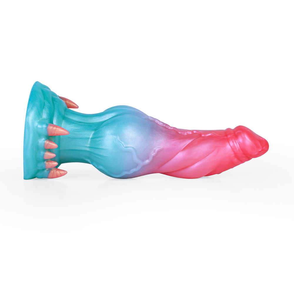 (image for) Alien Beast Cyan Rainbow 7.3" Dildo - G