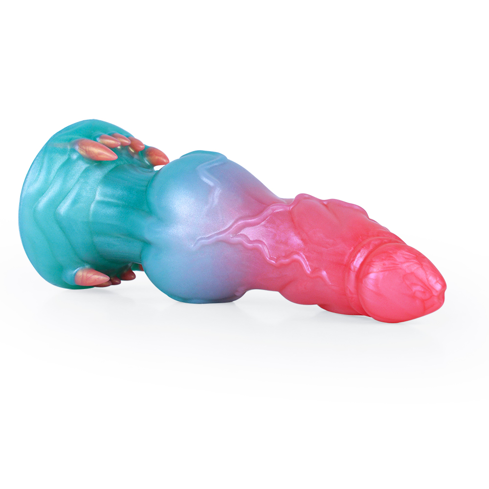 (image for) Alien Beast Cyan Rainbow 7.3" Dildo - G