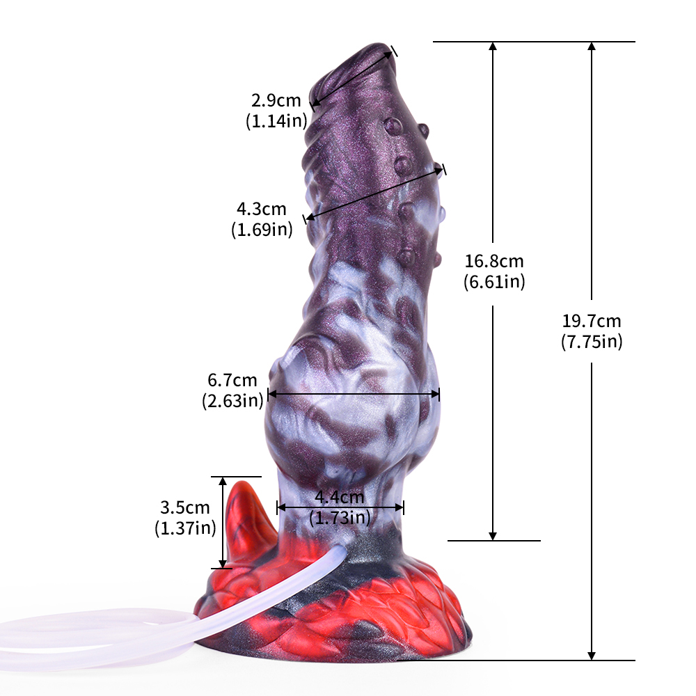 (image for) Squirting Alien Beast Night Elf 7.7" Dildo - J