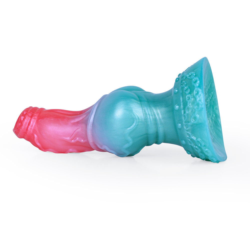 (image for) Alien Beast Cyan Rainbow 7.9" Dildo - K