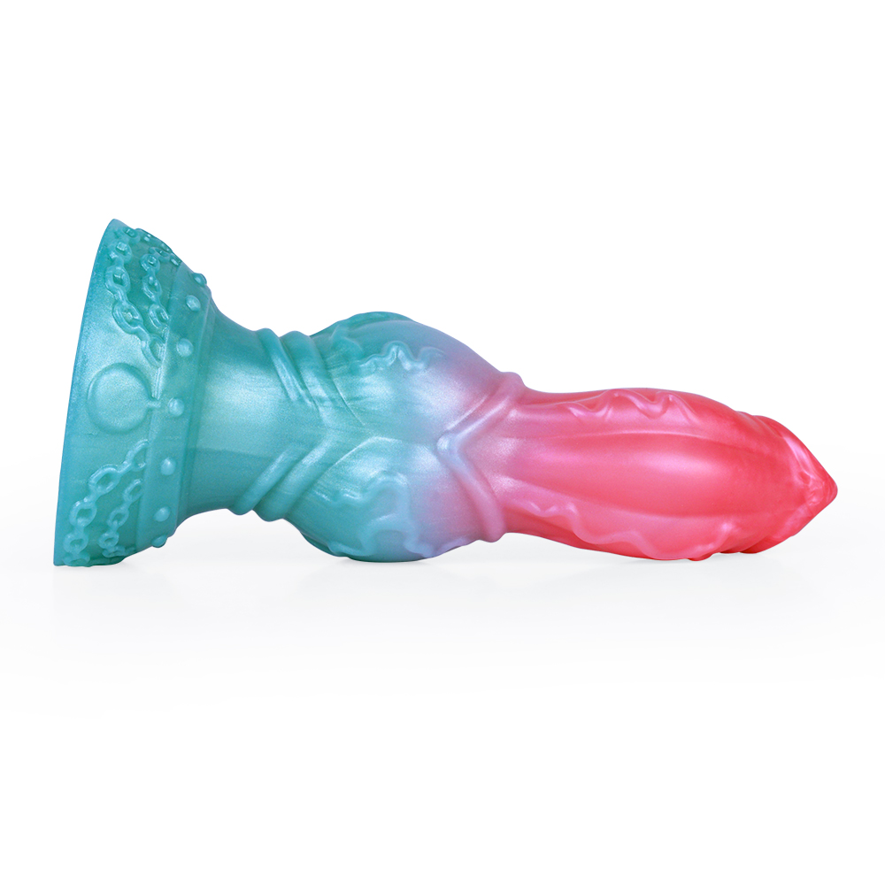 (image for) Alien Beast Cyan Rainbow 7.9" Dildo - K