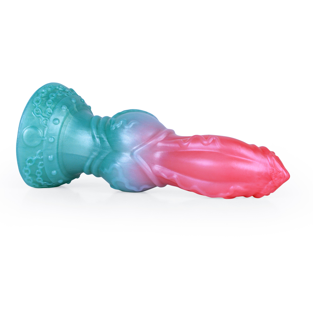 (image for) Alien Beast Cyan Rainbow 7.9" Dildo - K