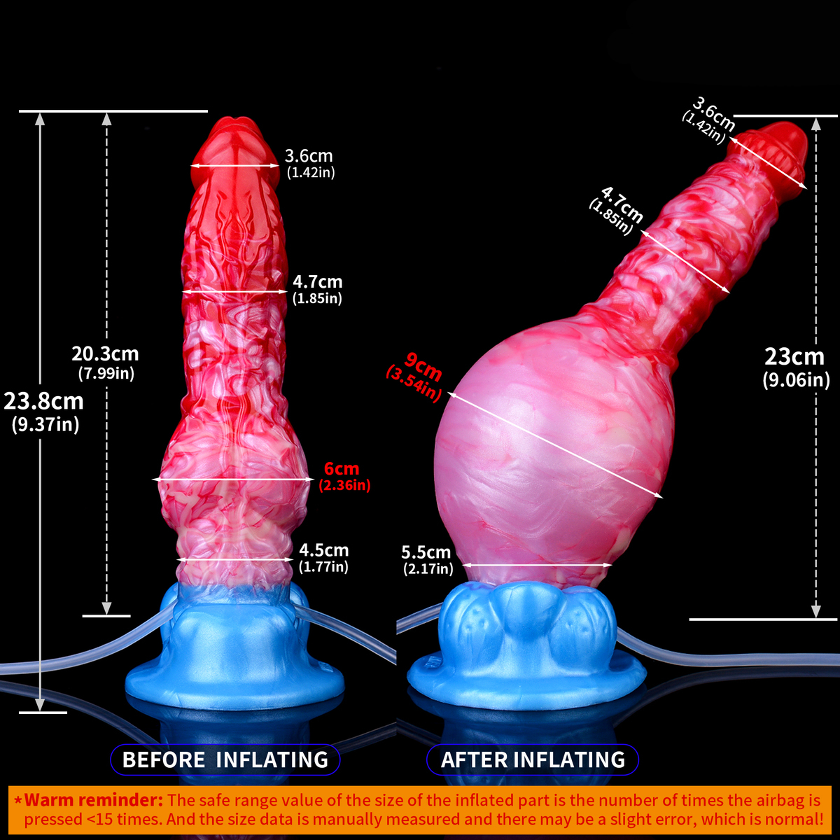 (image for) Squirting & Inflatable Monster Dildo - D