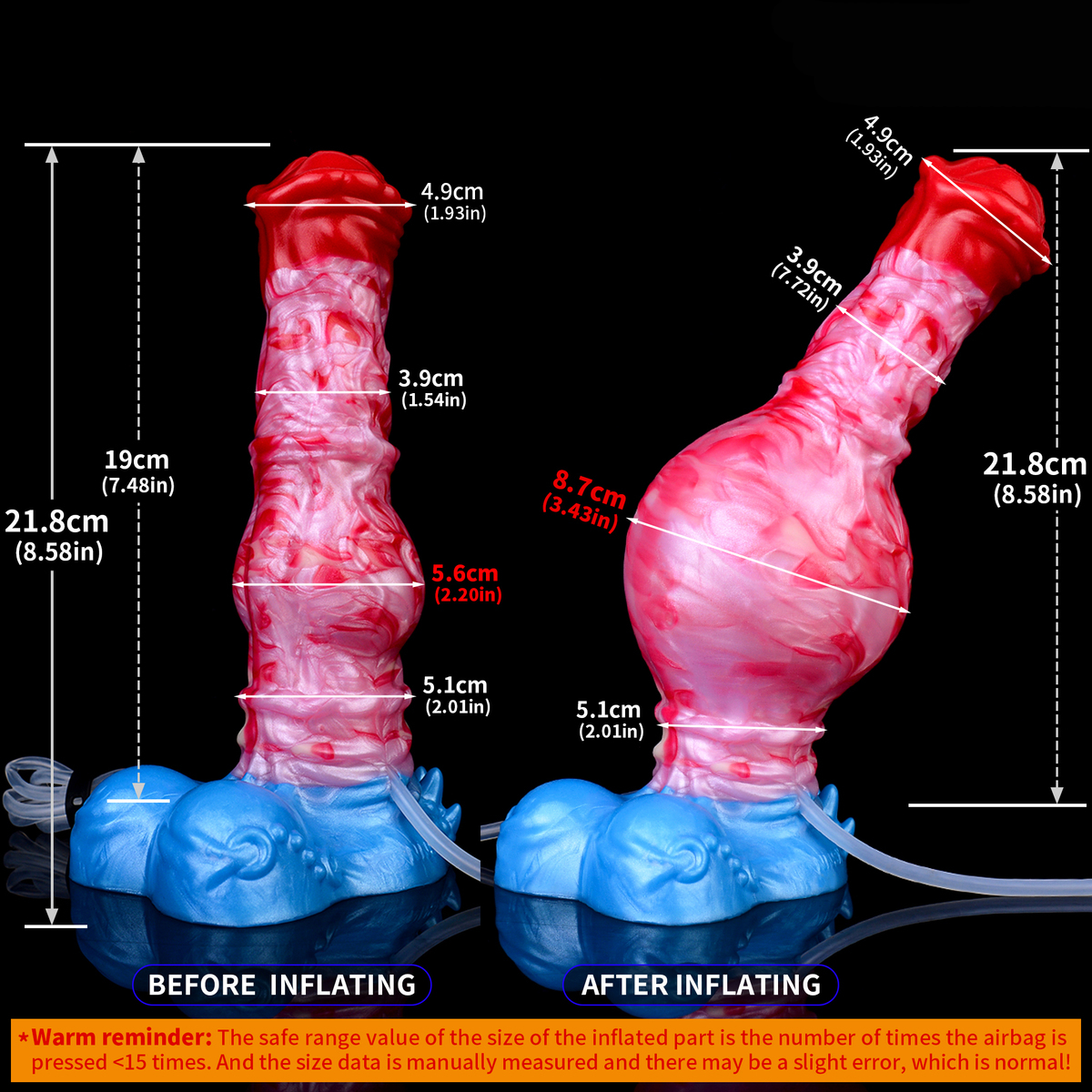 (image for) Squirting & Inflatable Monster Dildo - E