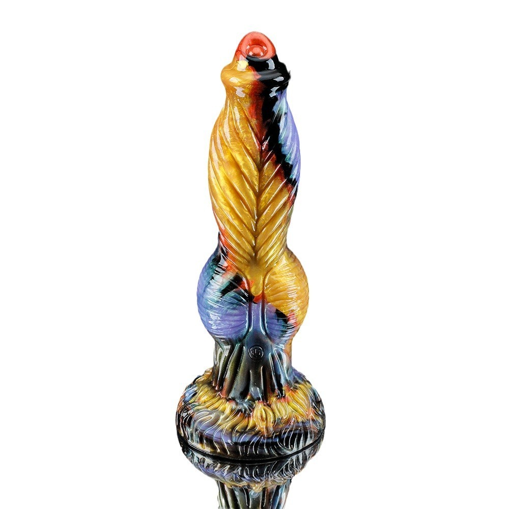 (image for) Monster Thrusting Knotted Dildo Vibrator
