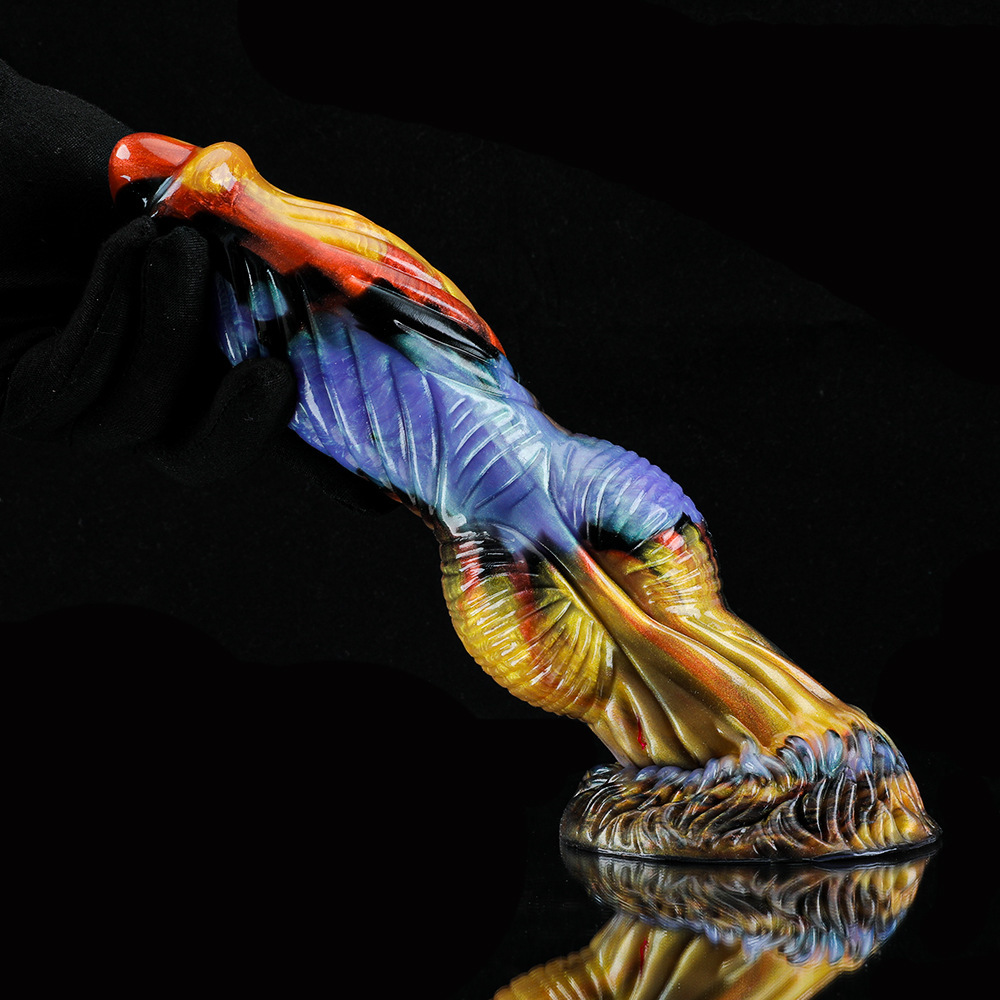 (image for) Monster Thrusting Knotted Dildo Vibrator