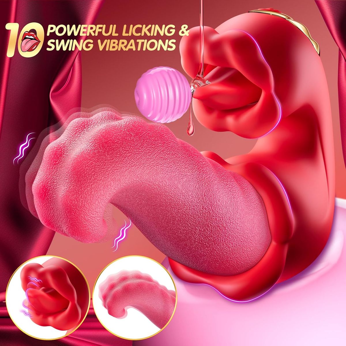 (image for) Tongue Licking Thrusting Clitoral Vibrator