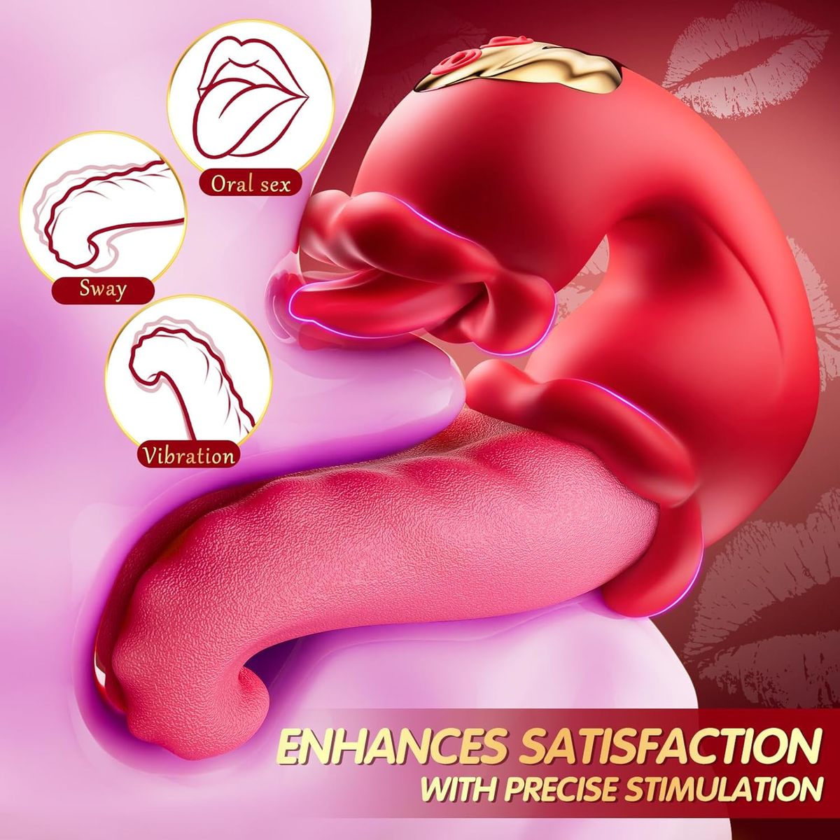 (image for) Tongue Licking Thrusting Clitoral Vibrator