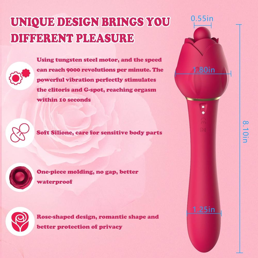 (image for) Handheld 2-in-1 Powerful Tongue-licking Vibrator