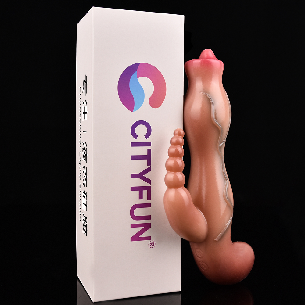 (image for) Testicle Realistic Dildo Rabbit Vibrator - 04