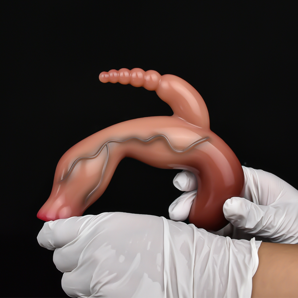 (image for) Testicle Realistic Dildo Rabbit Vibrator - 04